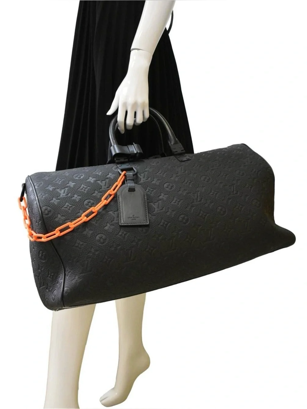 L***v* Black Monogram Duffel Bag